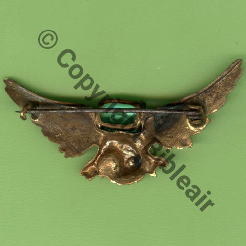 41.1  1942... 3eDRILLE INDO 1.41du GO du Gp Aerien Centre   SM Eping bascule  Embouti 52x26mm DORE +PIERRE BLEUE Src.Y.GENTY 200Eur01.15 